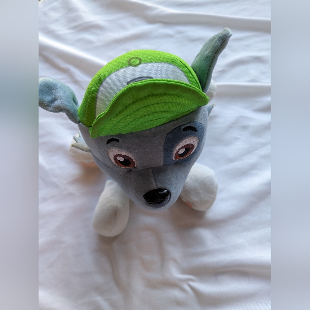 Pre-owned Plush Rocky From Paw Patrol‎ - About 7.5 Inches Long & About 8.25 Tall